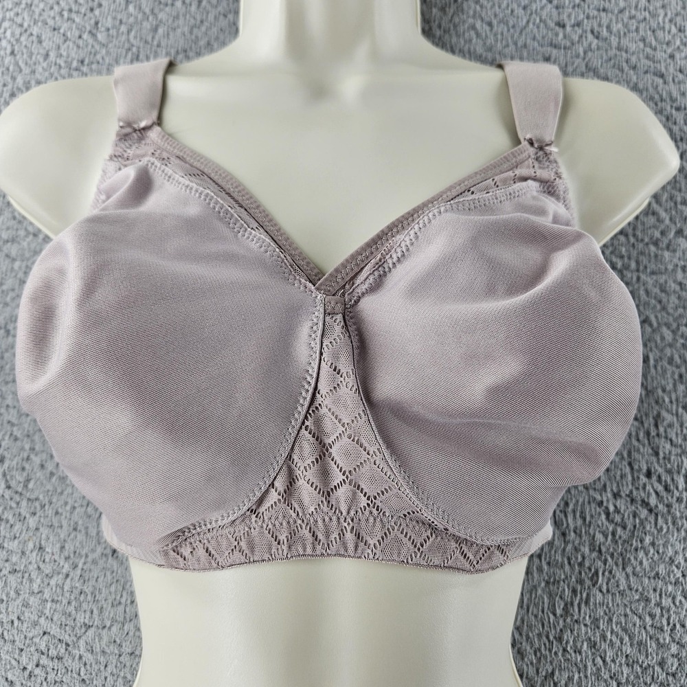Glamorise Bra Womens 42C Mauve MagicLift Seamless Support Tshirt‎ Bra #1080